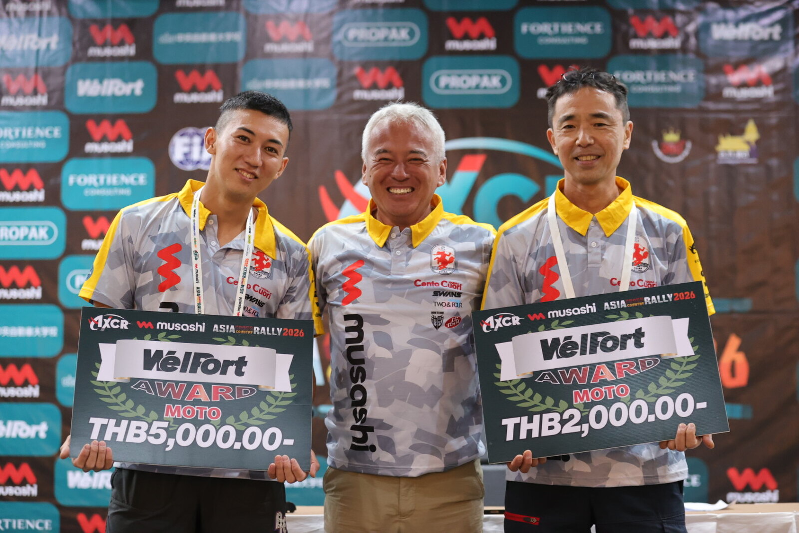 LEG3 表彰台のTEAM MUSASHI